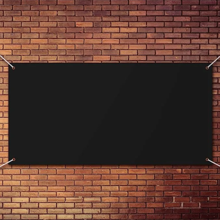 Customizable Black Fabric Banners